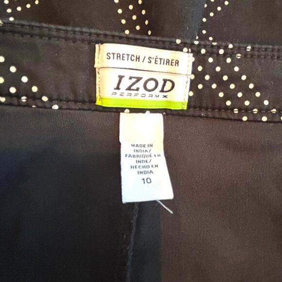 Izod Performance X Wms 10 Black White Diamond Dot Pattern Skort Athleisure - Picture 3 of 9